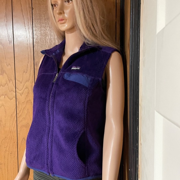 Patagonia Re Tool Fleece Vest Purple-zip Up - Picture 4 of 16